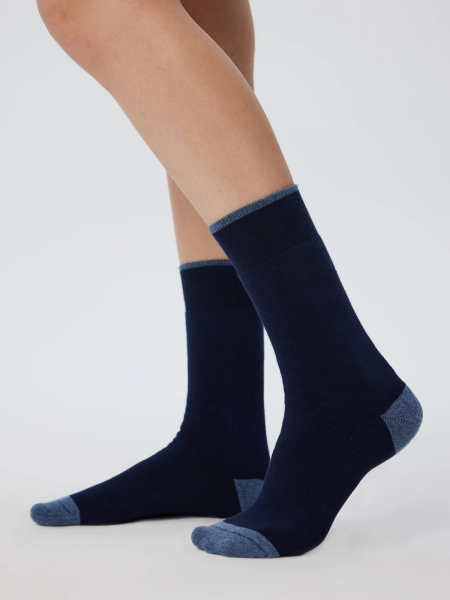 ALBERO NATUR Socken Frottee dunkelblau