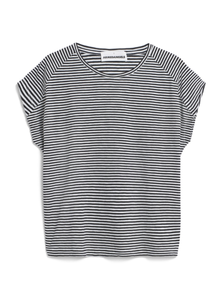 ARMEDANGELS T-Shirt Oneliaa Lovely Stripes black/oatmilk