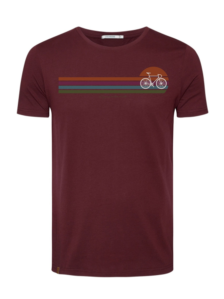 GREENBOMB T-Shirt Guide Bike Sunset Stripes velvet rain