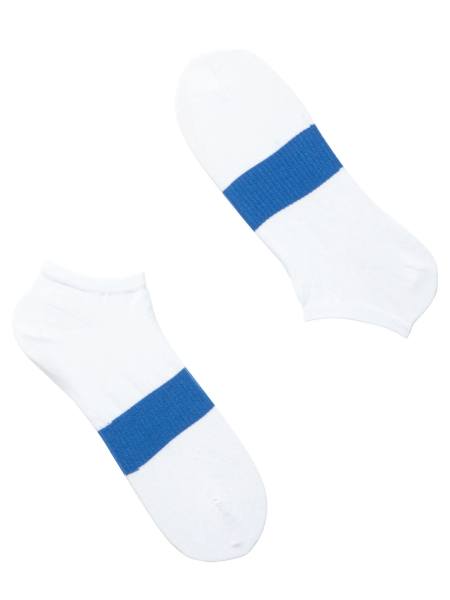 RECOLUTION Sneaker Socks Banksia white/blue