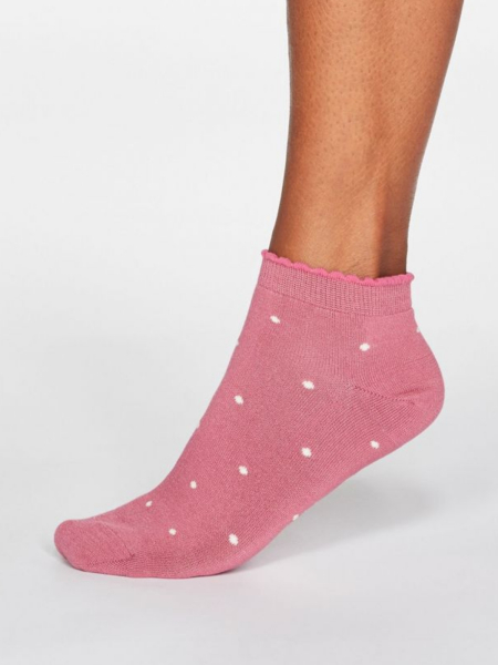 THOUGHT Sneaker Socks Eudora Spotty dark rose pink