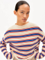 Preview: ARMEDANGELS Strickpullover Merinaa Stripe oatmilk/mars red/dynamo blue 3