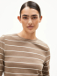 Preview: ARMEDANGELS T-Shirt Jaanisara Fine Stripe walnut cream/oatmilk3