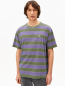 Preview: ARMEDANGELS T-Shirt Maarkos Multi Stripes pungent purple/fatigue green