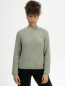 Preview: MELA Stehkragenpullover Rippstrick Analah green clay