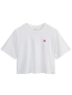 Preview: MELA T-Shirt Cropped Joshna Herz weiß 4