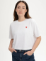 Preview: MELA T-Shirt Cropped Joshna Herz weiß