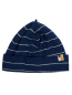 Preview: LOUD + PROUD Mütze Streifen mit Leinen ultramarine