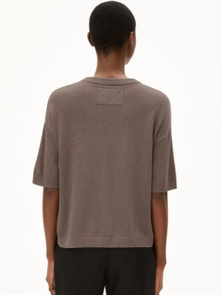 Preview: ARMEDANGELS Strickshirt Lizaa Lino walnut cream 3