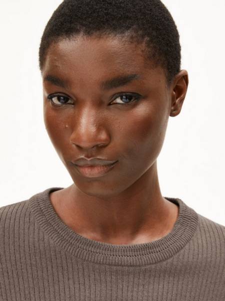 Preview: ARMEDANGELS Strickshirt Lizaa Lino walnut cream 4