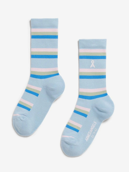 ARMEDANGELS Socken Stripe blue glow