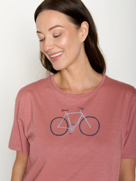 Preview: GREENBOMB T-Shirt Nova Bike Handdrawn dark rose 2