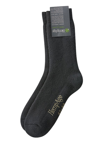 HEMPAGE Frottee-Socken black