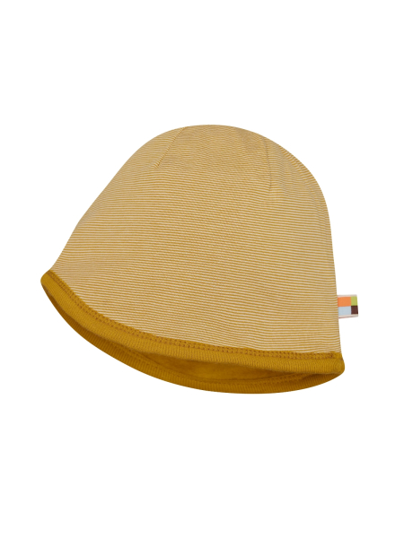 Preview: LOUD + PROUD Wendemütze Baumwoll-Fleece curry 3