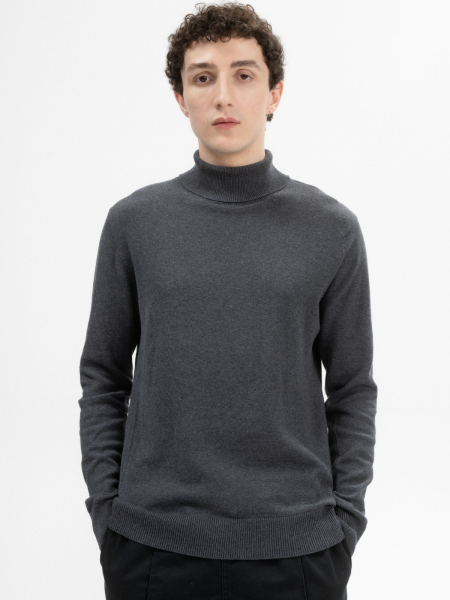 Preview: MELA Rollkragenpullover Kanja anthrazit melange 2