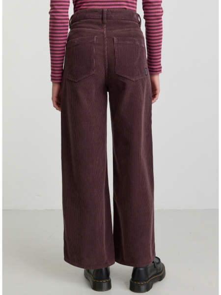 Preview: RECOLUTION Cordhose Erica Corduroy dark plum 2
