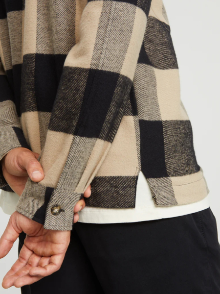 RECOLUTION Overshirt Fern Check black 6