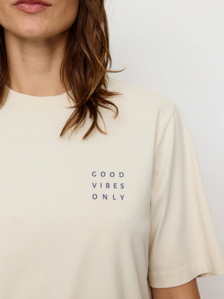Preview: RECOLUTION T-Shirt Azolla Good Vibes arctic white 2