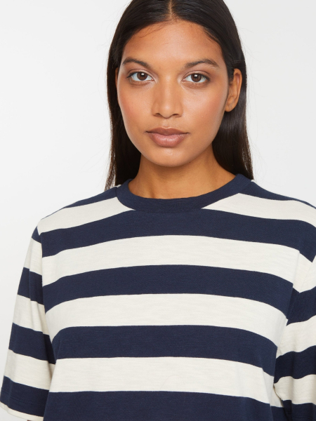 RECOLUTION T-Shirt Azolla Stripes dark navy 5
