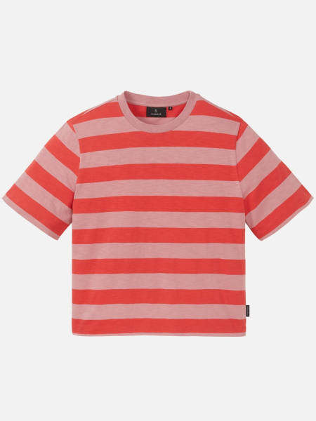 Preview: RECOLUTION T-Shirt Azolla Stripes peony pink 2