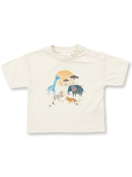 SENSE ORGANICS Baby T-Shirt Anton Safaridruck weiß