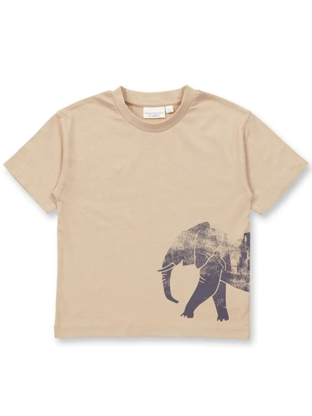 SENSE ORGANICS T-Shirt Anton Elefantendruck sand
