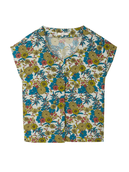 TRANQUILLO Bluse kurzarm bouquet 5
