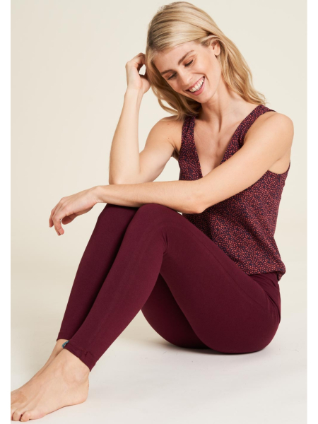 Preview: TRANQUILLO Leggings uni wine 3