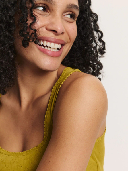 Preview: TRANQUILLO Ajour Jerseytop Rosaa avocado green 3