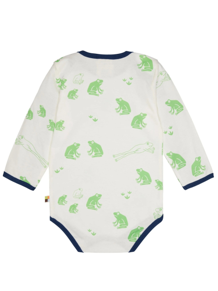 Preview: LOUD + PROUD Body Langarm Frösche opal 2