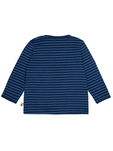 Preview: LOUD + PROUD Langarmshirt Streifen ultramarine 2