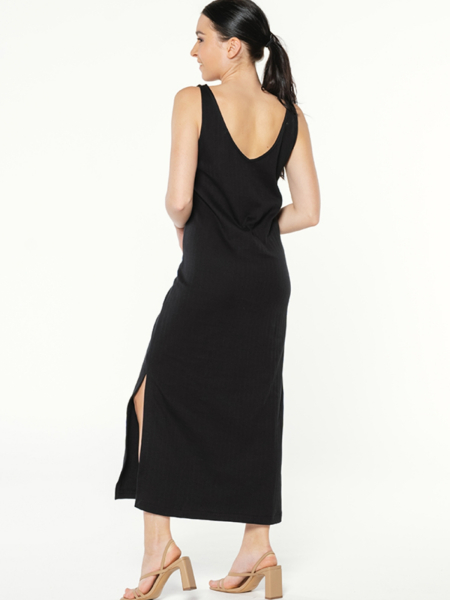 ANUKOO Kleid Rippjersey schwarz 4