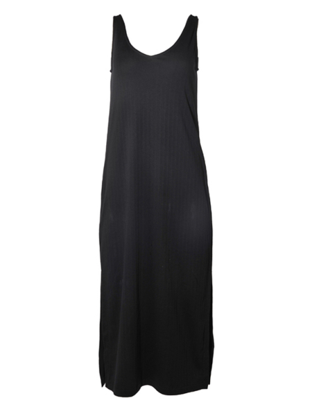 ANUKOO Kleid Rippjersey schwarz 5