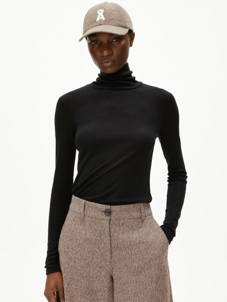 ARMEDANGELS Rollkragen-Shirt Graziliaa Wool Blend black