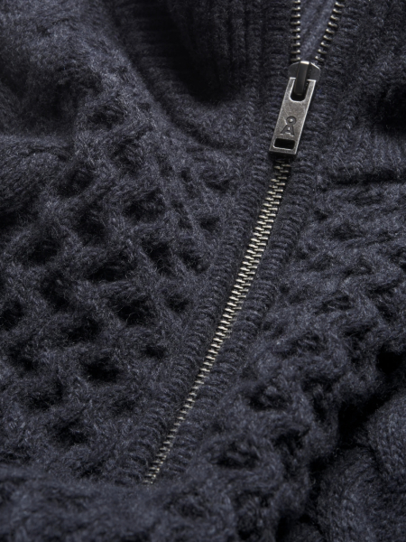 ARMEDANGELS Stricktop Olaiaas Cable steel melange 4