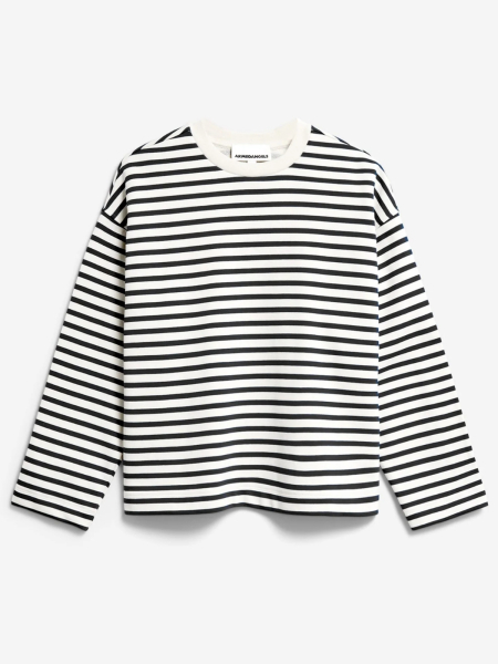 ARMEDANGELS Sweatshirt Frankaa Maarlen Stripe undyed/black 5