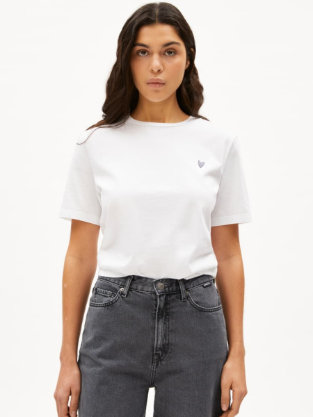 ARMEDANGELS T-Shirt Lualaa Icons white/misty morning