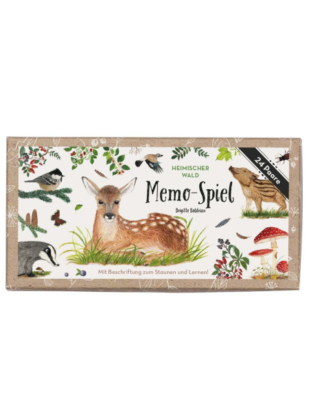 BRIGITTE BALDRIAN Memo-Spiel Heimischer Wald 24 Kartenpaare