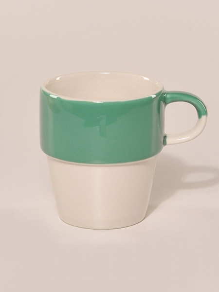 STAPELTASSE Keramik jadegrün