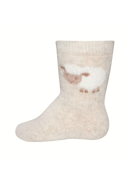 EWERS STRÜMPFE Kindersocken Schäfchen beige melange