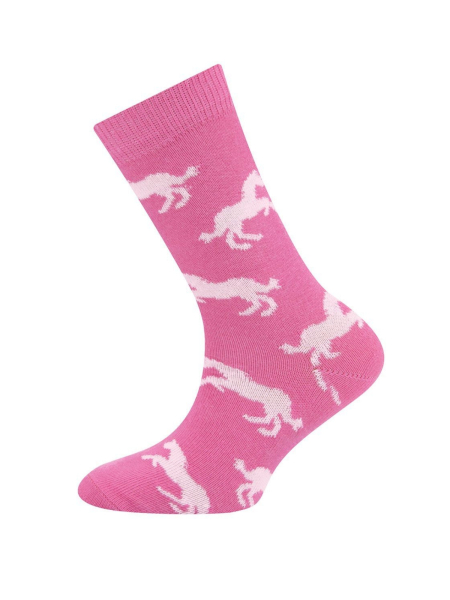 EWERS STRÜMPFE Kindersocken Pferde wild orchidee