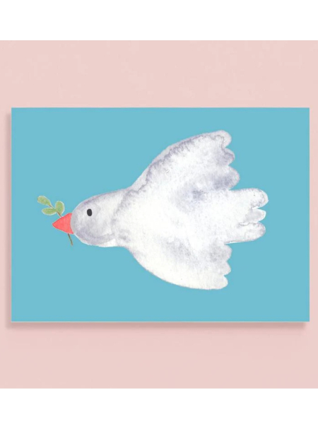 FRAU OTTILIE Postkarte Friedenstaube