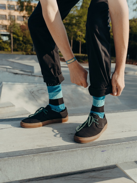 GREENBOMB Socken Bike Hill blue 2