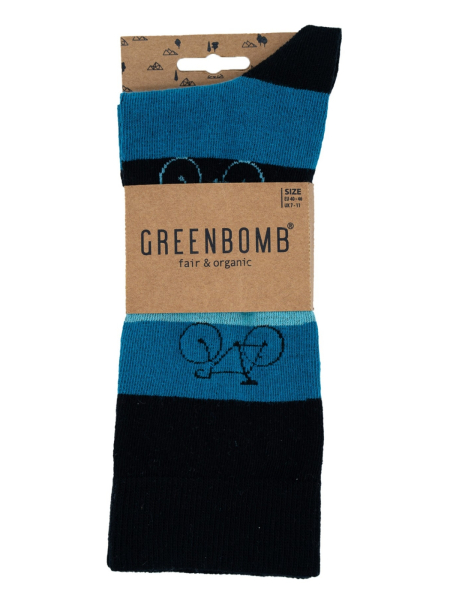 GREENBOMB Socken Bike Hill blue 4