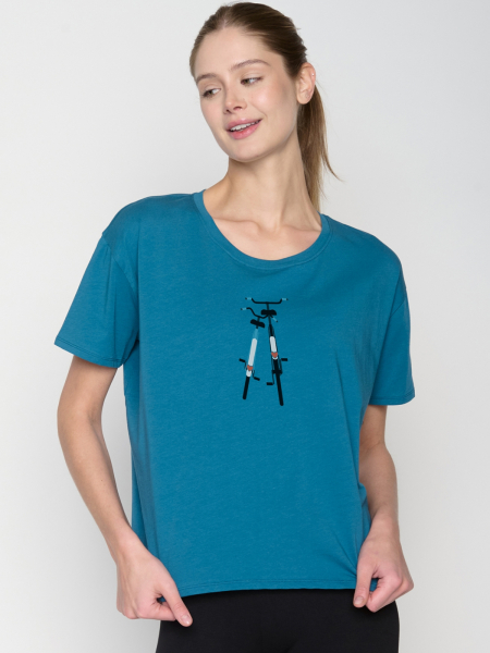 GREENBOMB T-Shirt Feel Bike Romantic rich blue