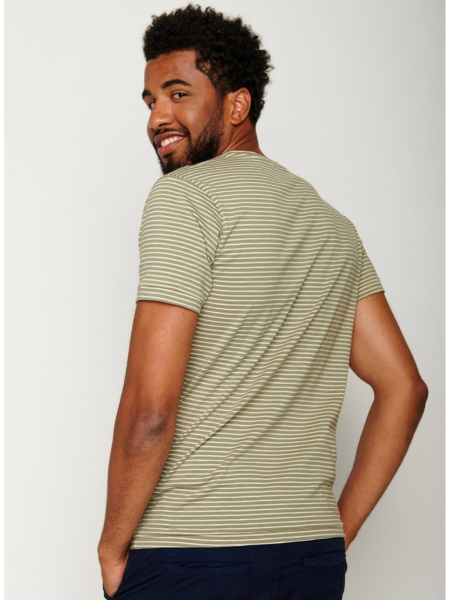 GREENBOMB T-Shirt Spice Stripes sea green 2