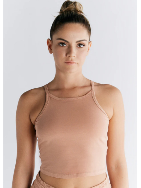 LEELA COTTON Sport Top café crema