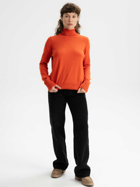 MELA Rollkragenpullover Mayura orange brick 3