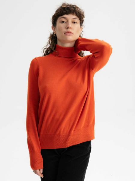 MELA Rollkragenpullover Mayura orange brick
