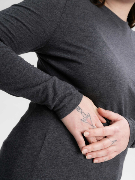 MELA Langarmshirt Dhivya anthrazit melange 5